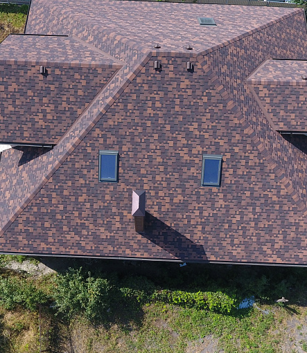 Гибкая черепица, серия PREMIUM, коллекция ГЕНУЯ, цвет Какао-Кофе - 4