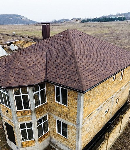 Гибкая черепица, серия PREMIUM, коллекция ШЕФФИЛД, цвет Миндаль - 2