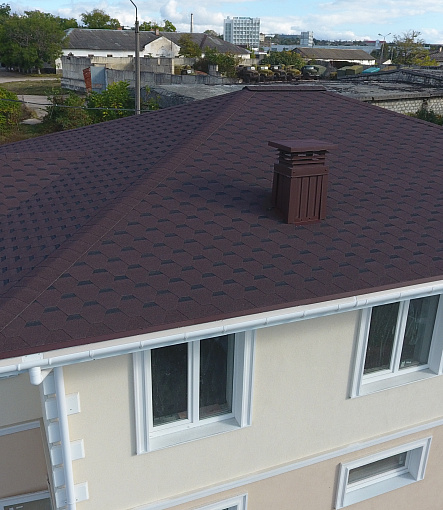 Гибкая черепица, серия PREMIUM, коллекция ШЕФФИЛД, цвет Зрелый каштан - 5