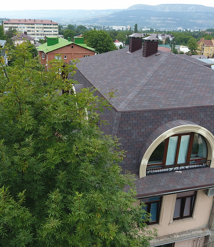 Гибкая черепица, серия PREMIUM, коллекция ЦЮРИХ, цвет Изюм - 4