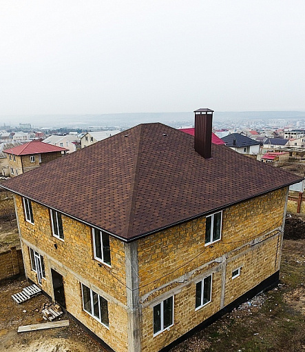 Гибкая черепица, серия PREMIUM, коллекция ШЕФФИЛД, цвет Миндаль - 1