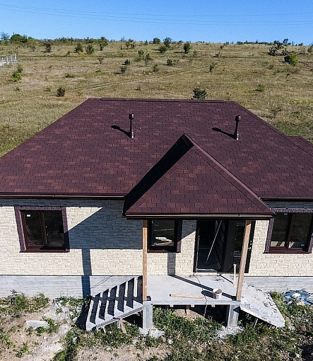 Гибкая черепица, серия STANDARD, коллекция КРОНА, цвет Коричневый - 7