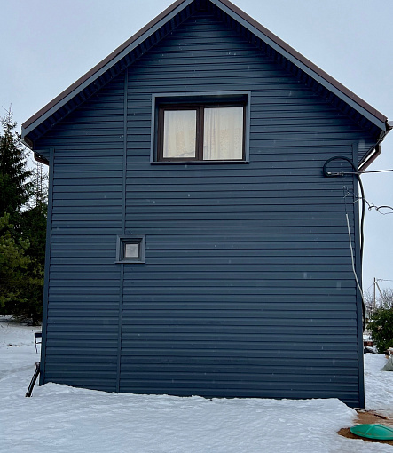 Сайдинг Docke Premium, Коллекция Ко­ра­бель­ный брус D4.5D Графит - 5