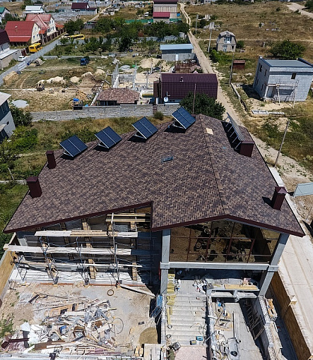 Гибкая черепица, серия PREMIUM, коллекция ГЕНУЯ, цвет Трюфель - 2