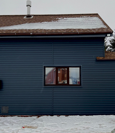 Сайдинг Docke Premium, Коллекция Ко­ра­бель­ный брус D4.5D Графит - 4