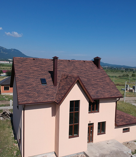 Гибкая черепица, серия PREMIUM, коллекция ЖЕНЕВА, цвет Кофе - 1