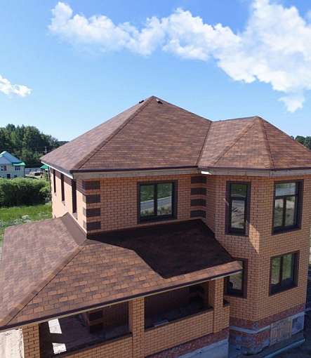 Гибкая черепица, серия PREMIUM, коллекция ЦЮРИХ, цвет Кофе - 2