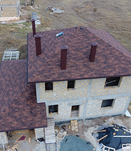 Гибкая черепица, серия PREMIUM, коллекция САППОРО, цвет Кофе - 4