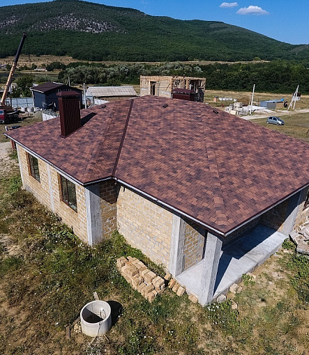 Гибкая черепица, серия PREMIUM, коллекция ЦЮРИХ, цвет Кофе - 4