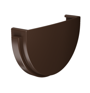 Заглушка для жёлоба Комфорт Тёмно-коричневый, (RAL 8019)