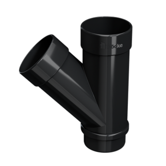 Тройник 45˚ водосточной трубы Люкс (Lux) Карбон